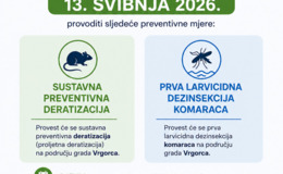 Obavijest o izvođenju radova sustavne deratizacije i larvicidne dezinsekcije